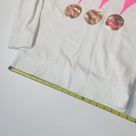 Crewcuts Everyday Girls Tween cozy white grahic pop color sweatshirt - Picture 8 of 9